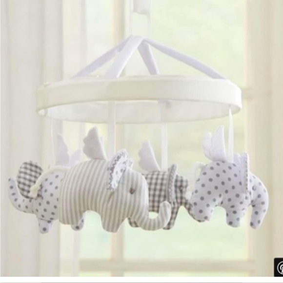 Pottery Barn Kids Other - Pottery barn Elephant Crib Mobile with arm and music box